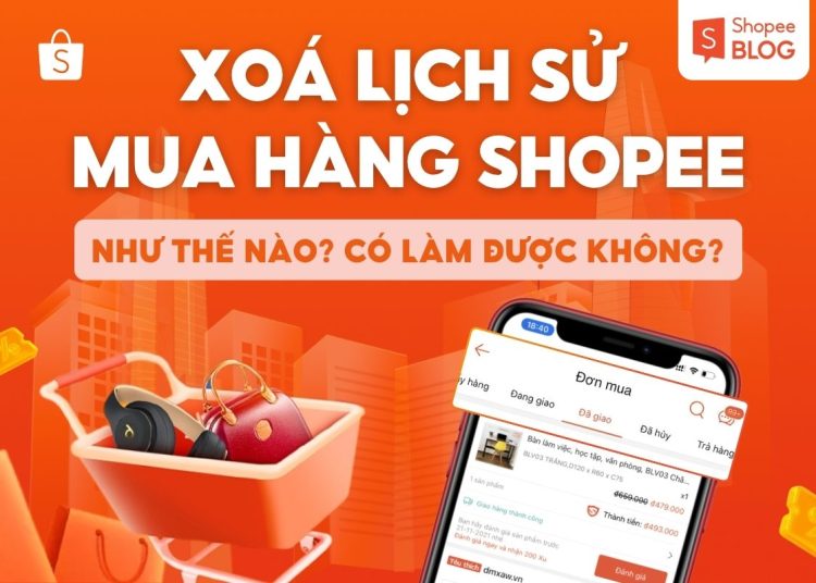 xoá lịch sử mua hàng Shopee