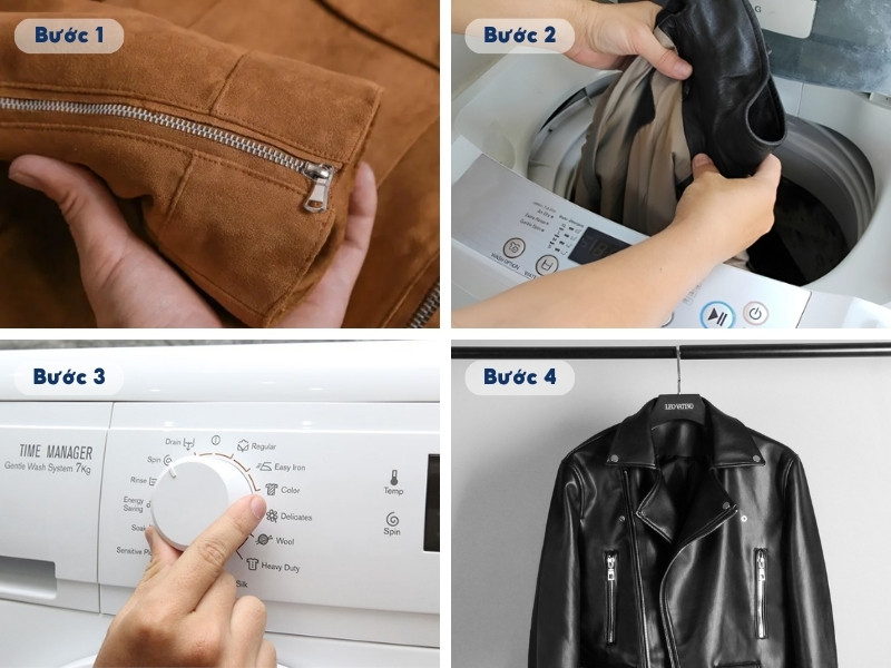 Hướng dẫn cách giặt áo da bằng máy