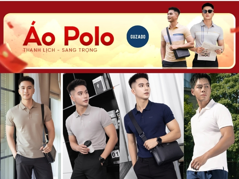 shop áo thun nam có cổ Guzado