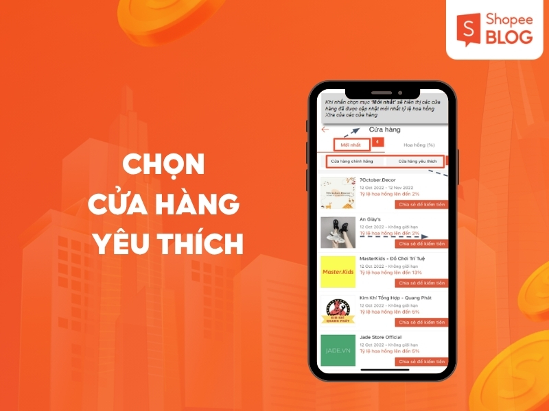 Chọn Cửa hàng yêu thích