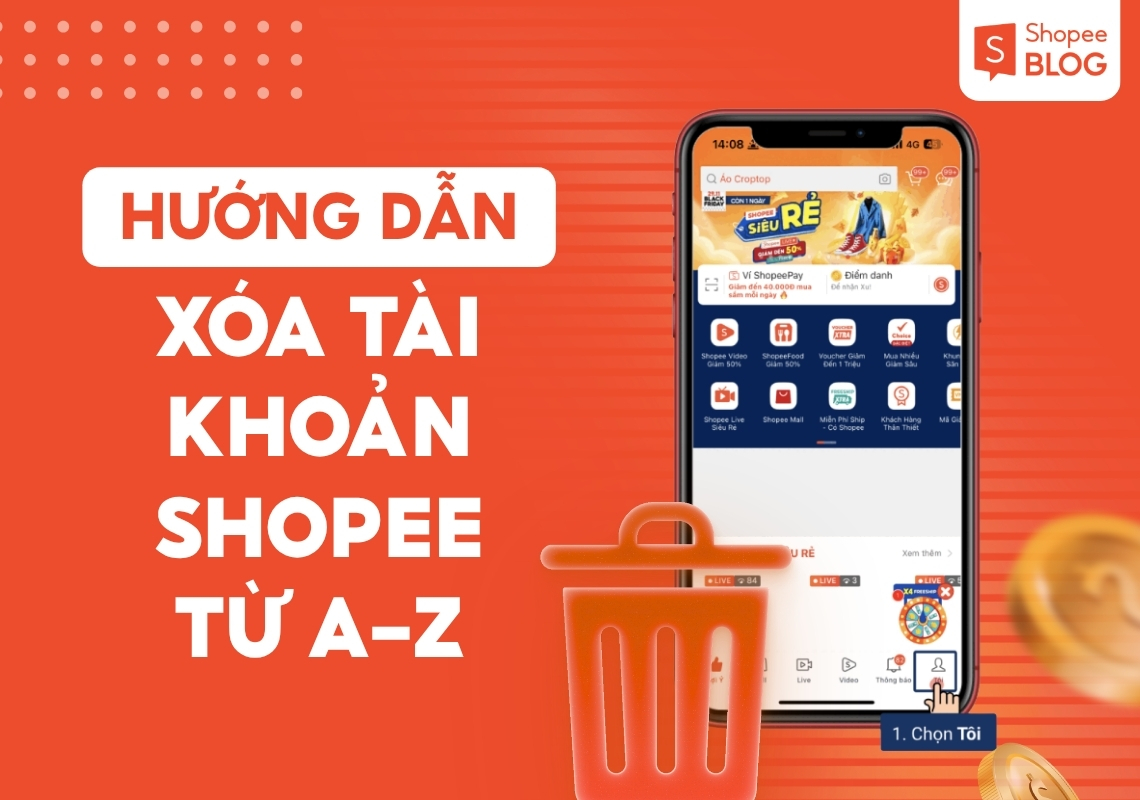 Bản sao của cách xóa tài khoản shopee
