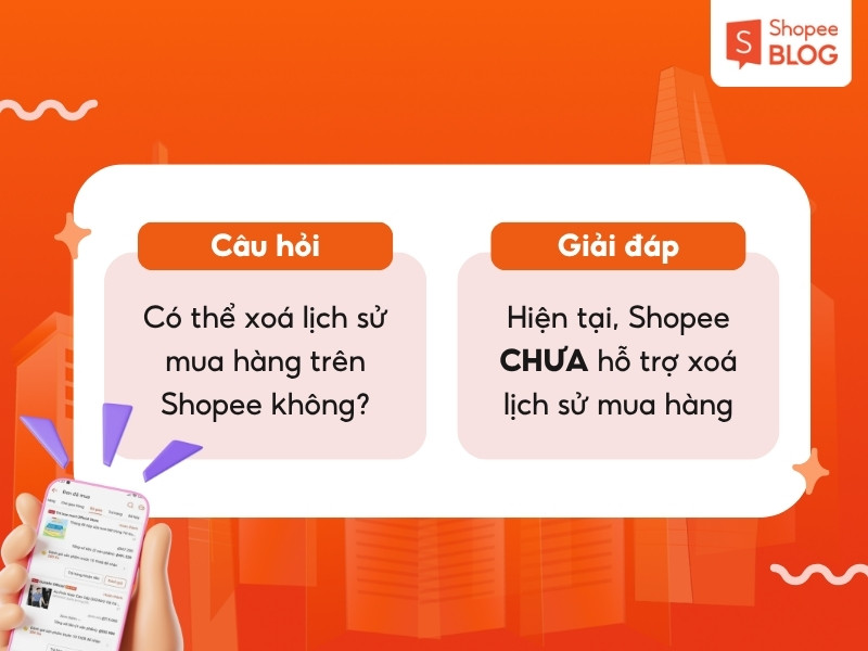 Giải đáp có thể xoá lịch sử mua hàng Shopee không