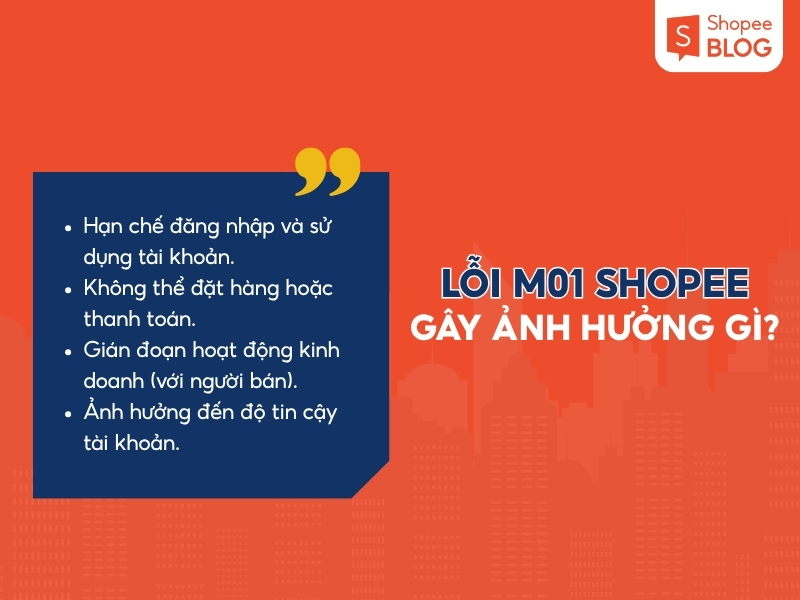 Lỗi M01 Shopee là gì?