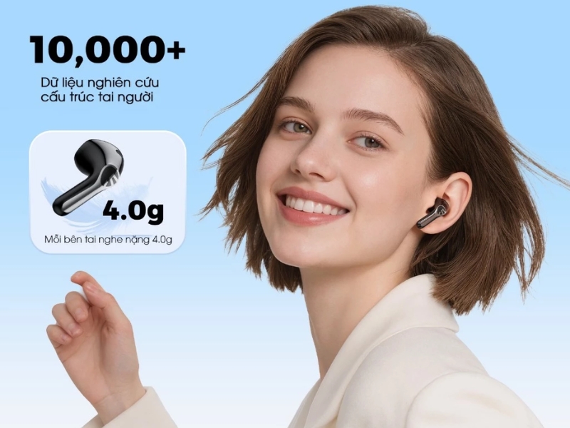 thiết kế tai nghe True Wireless SoundPEATS Air6