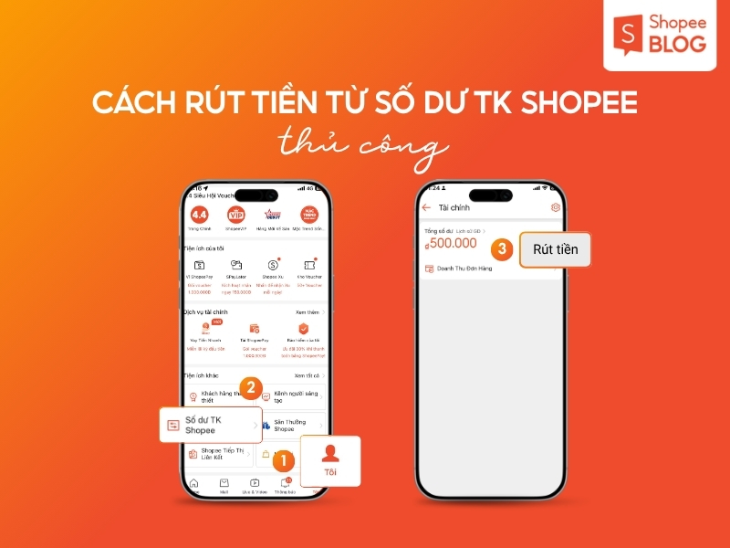 rút tiền từ số dư tài khoản Shopee