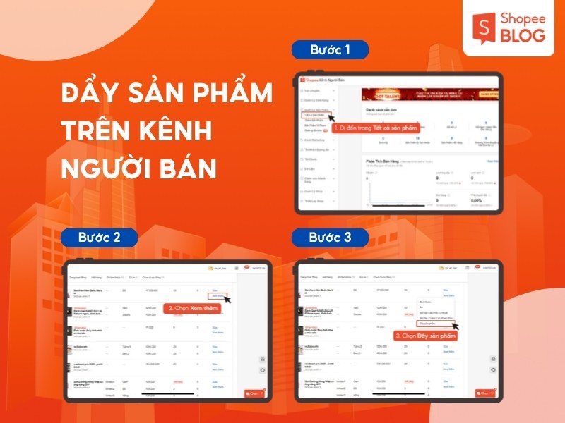 Cách tăng follow Shopee miễn phí bằng đẩy sản phẩm
