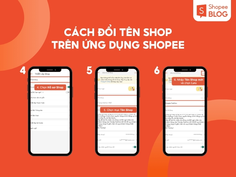 Cách thay đổi tên Shop trên ứng dụng Shopee 
