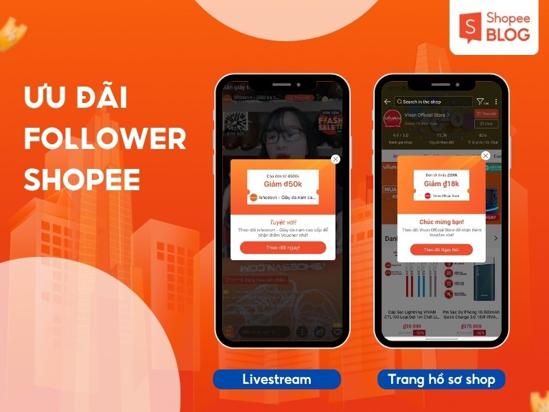 Cách tăng follow Shopee bằng ưu đãi follower