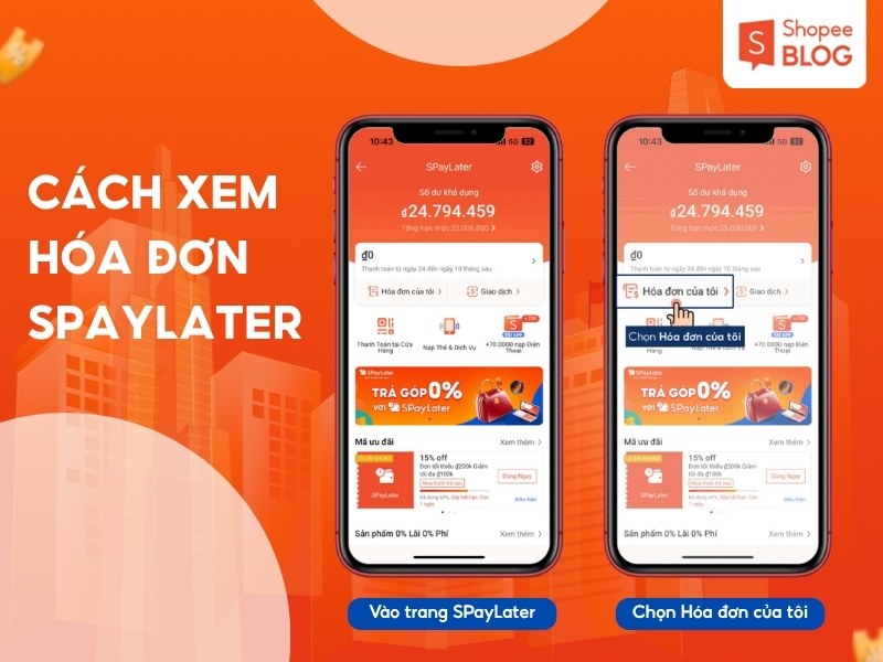 Cách xem hóa đơn SPayLater