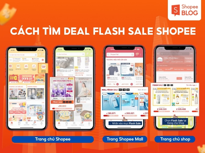 Cách tìm deal Flash Sale Shopee