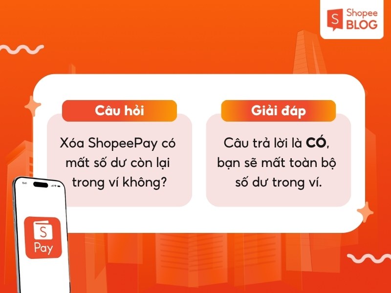 Giải đáp xóa ShopeePay có mất số dư không