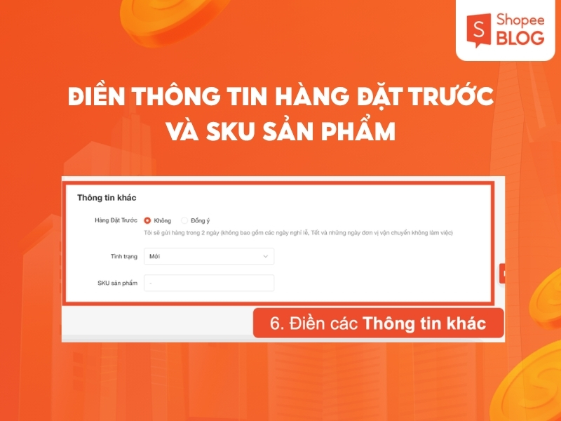 Chọn thông tin hàng đặt trước