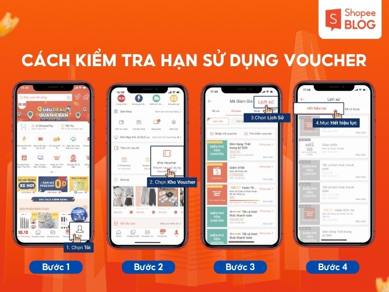 Cách kiểm tra hạn sử dụng của voucher Shopee