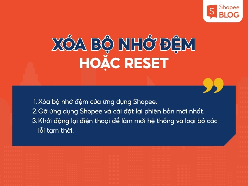 Cách khắc phục lỗi M01 Shopee