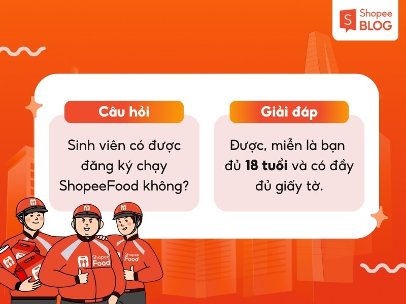 Giải đáp sinh viên có được chạy ShopeeFood không