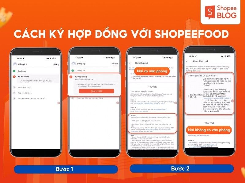 Cách ký hợp đồng ShopeeFood