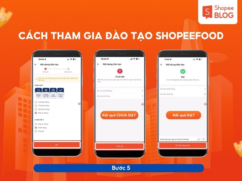Cách học và làm bài kiểm tra ShopeeFood