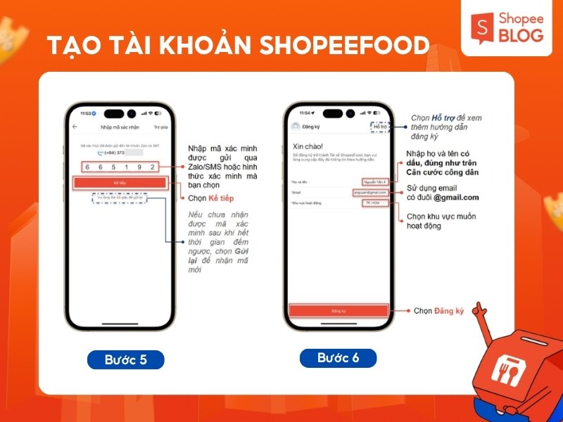 Cách đăng ký giao đồ ăn ShopeeFood