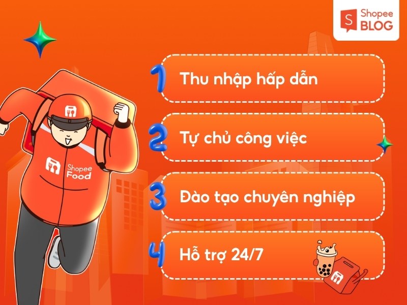 Lý do bạn nên trở thành tài xế ShopeeFood