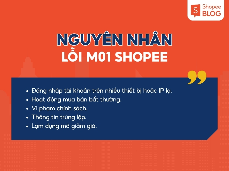 Lỗi M01 Shopee là gì?