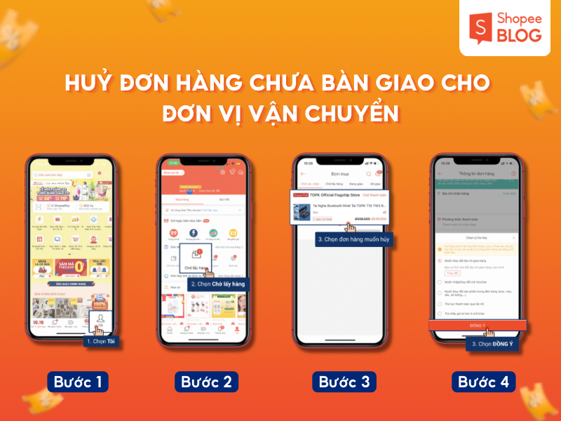 Cách huỷ đơn khi đơn chưa bàn giao cho đơn vị vận chuyển