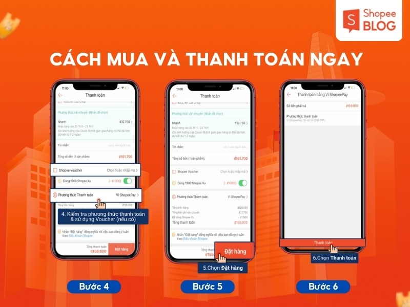 Hướng dẫn cách đặt hàng trên Shopee bằng điện thoại