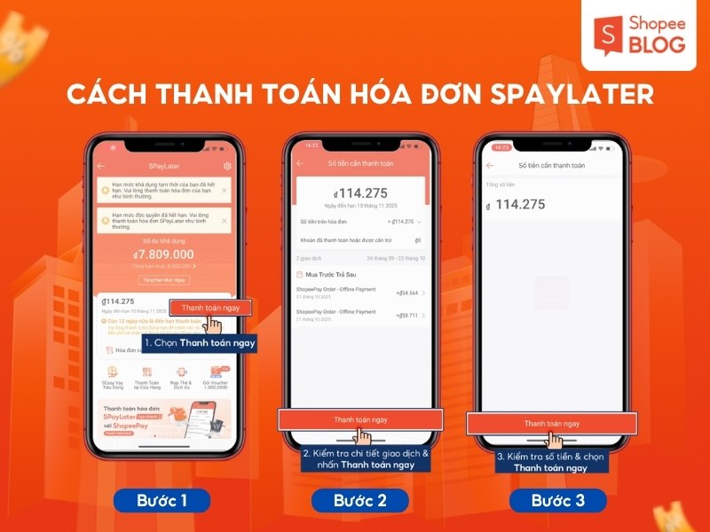 Cách thanh toán SPayLater Shopee
