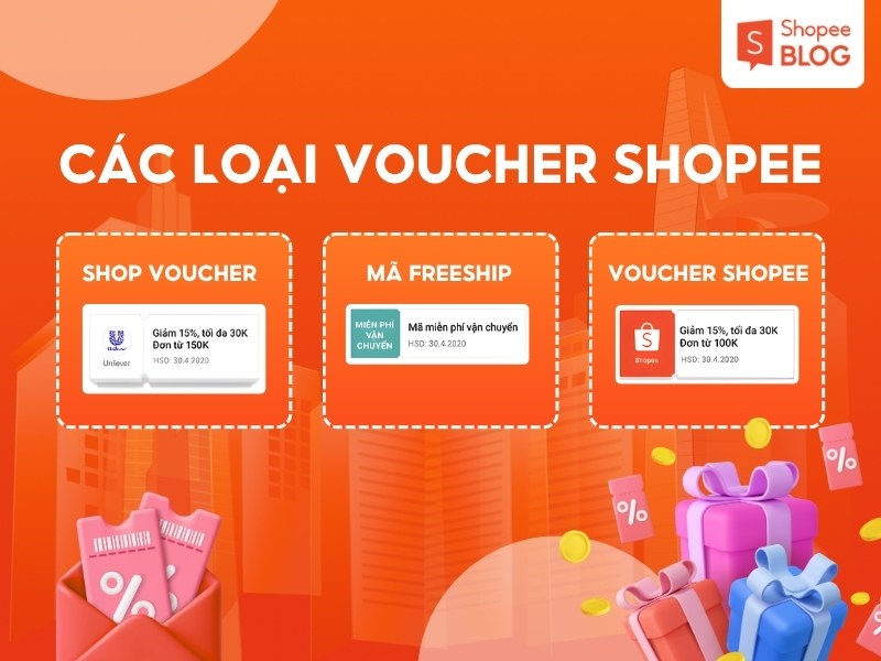 Các loại voucher trên Shopee