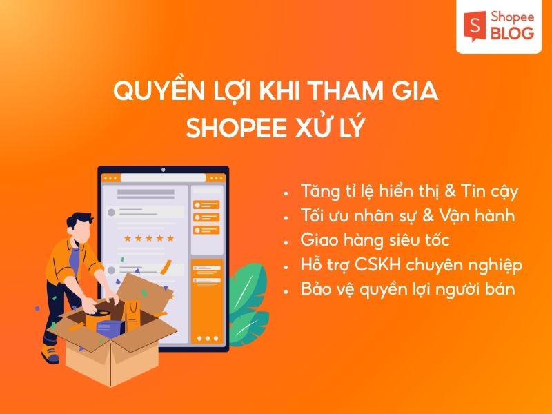 Quyền lợi khi tham gia chương trình Shopee Xử Lý