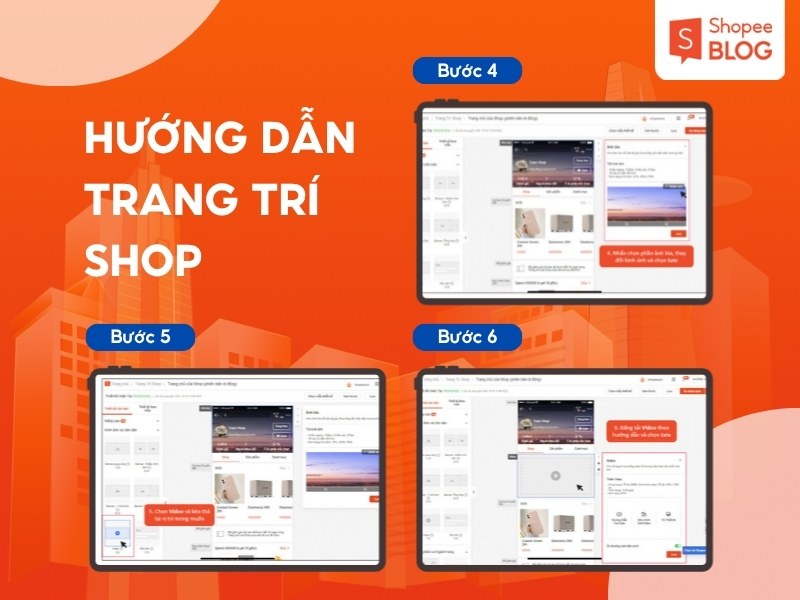 Hướng dẫn thiết lập shop tại mục Trang trí Shop