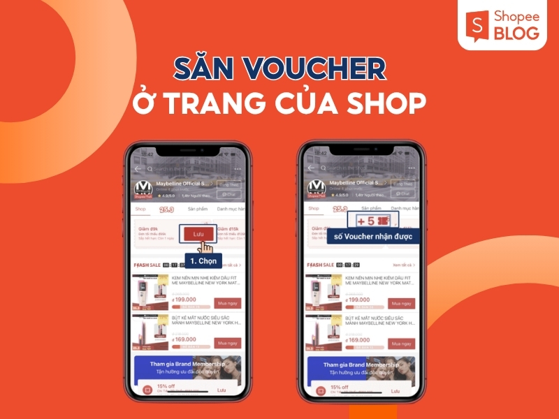 Cách săn voucher trên Shopee tại trang của Shop