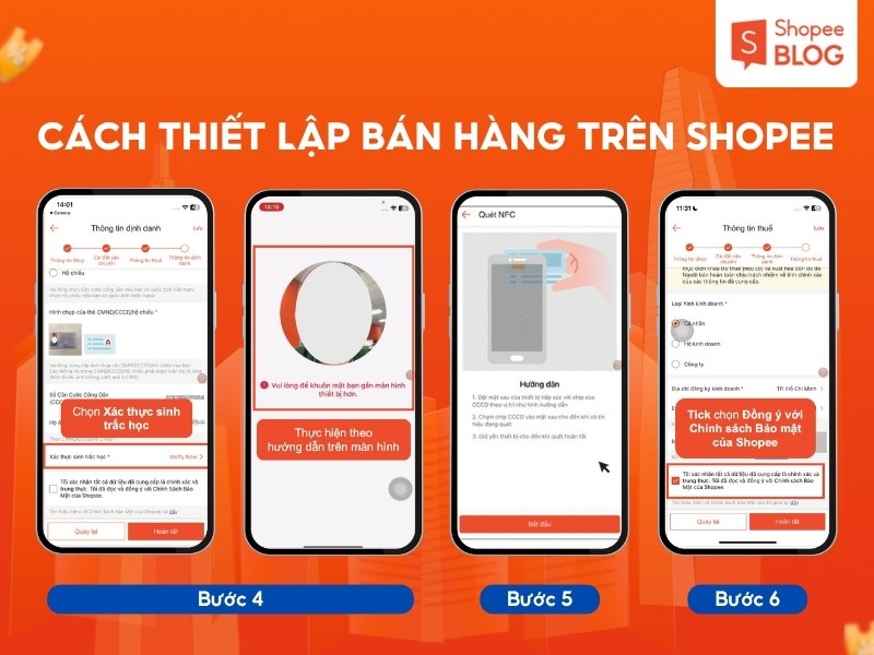 Cách định danh và cài đặt thuế khi bán Shopee 