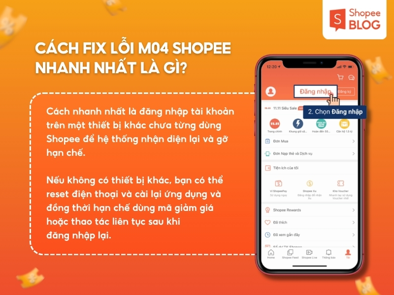 Cách fix lỗi M04 Shopee nhanh nhất là gì?