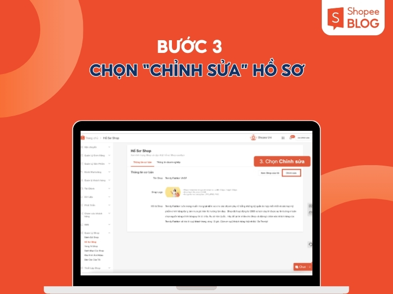 Cách thay đổi tên Shop trên kênh Người bán 