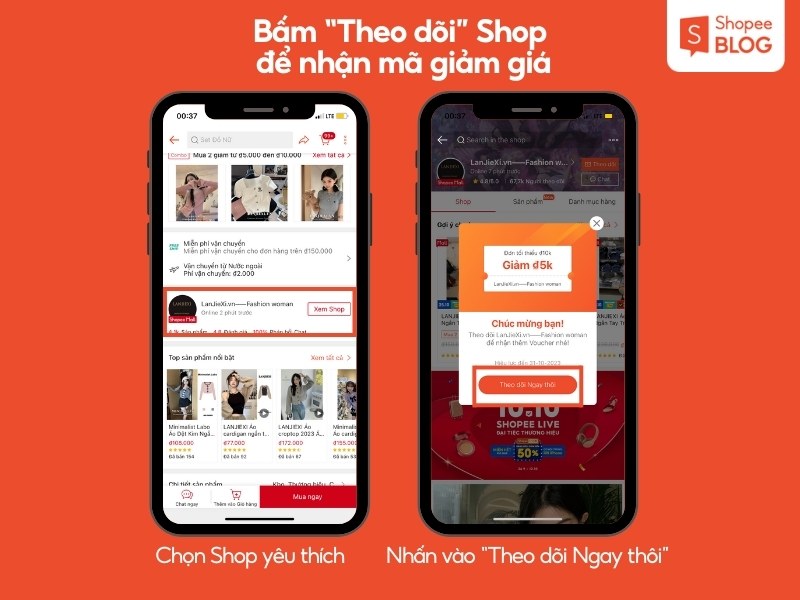 Cách săn mã giảm giá Shopee tại trang chủ shop