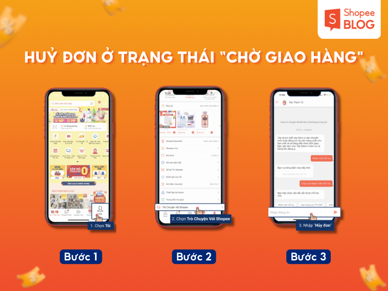 Cách huỷ đơn khi đơn hàng ở trạng thái “Chờ giao hàng”