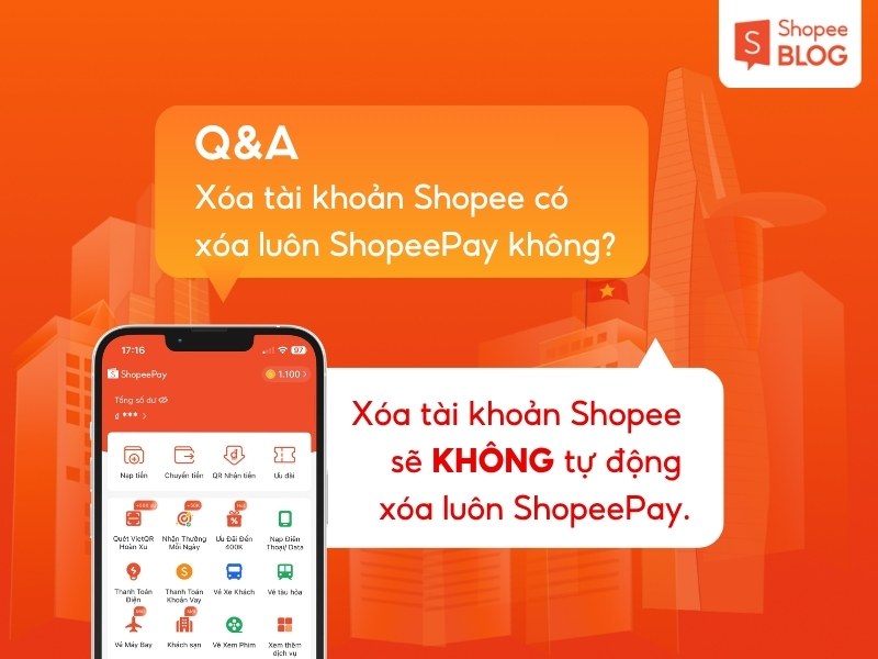 Giải đáp xóa Shopee có xóa luôn ShopeePay không