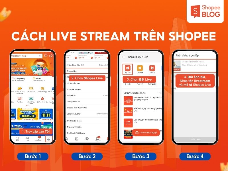 Cách live stream trên Shopee