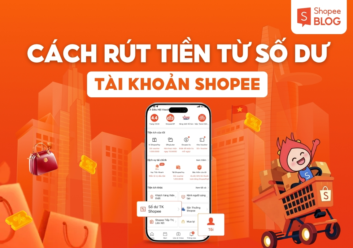 cách rút tiền từ số dư tài khoản shopee