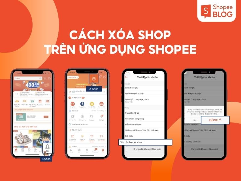 Hướng dẫn cách xóa shop của tôi trên Shopee