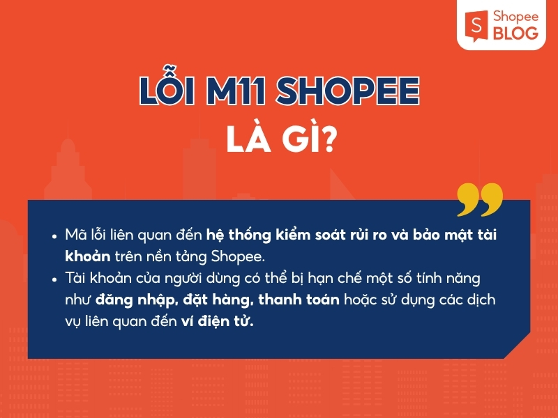 Lỗi M11 của Shopee là gì?