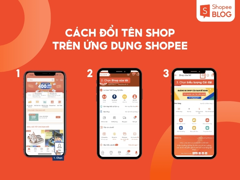 Cách thay đổi tên Shop trên ứng dụng Shopee 
