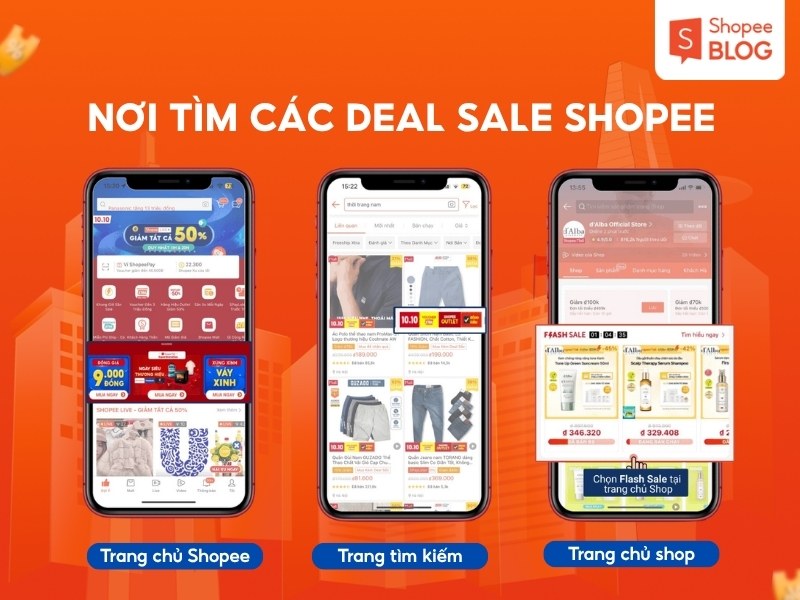 Nơi tìm các chương trình sale Shopee