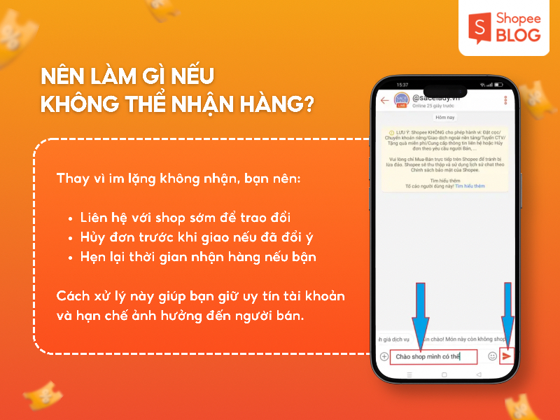 Nên làm gì nếu không thể nhận hàng?
