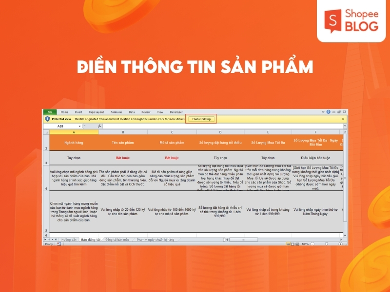 Điền thông tin sản phẩm