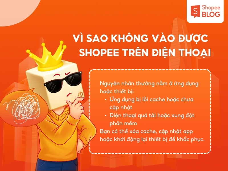 Vì sao không vào được Shopee trên điện thoại nhưng máy tính vẫn dùng được?