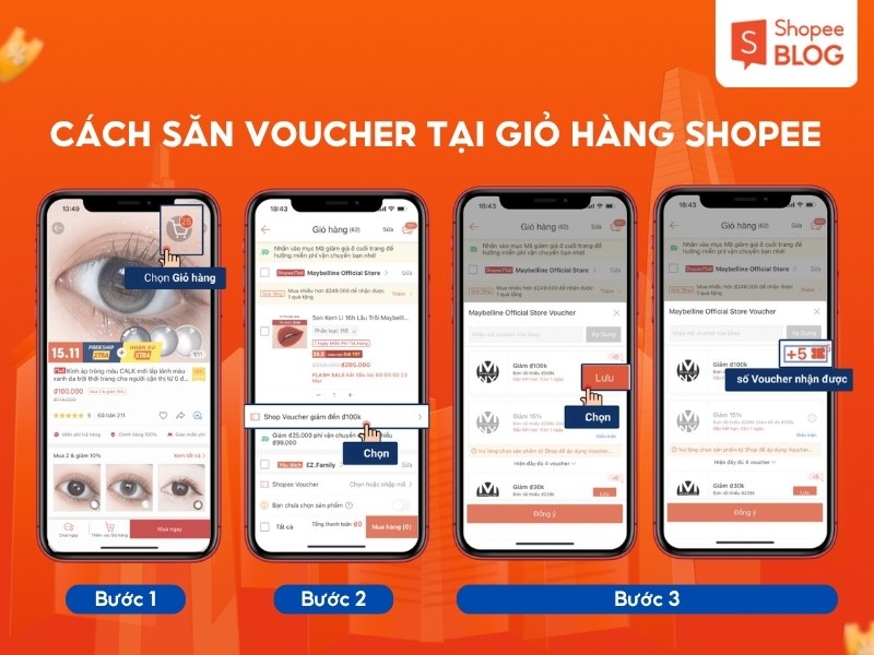Cách săn mã giảm giá Shopee tại giỏ hàng