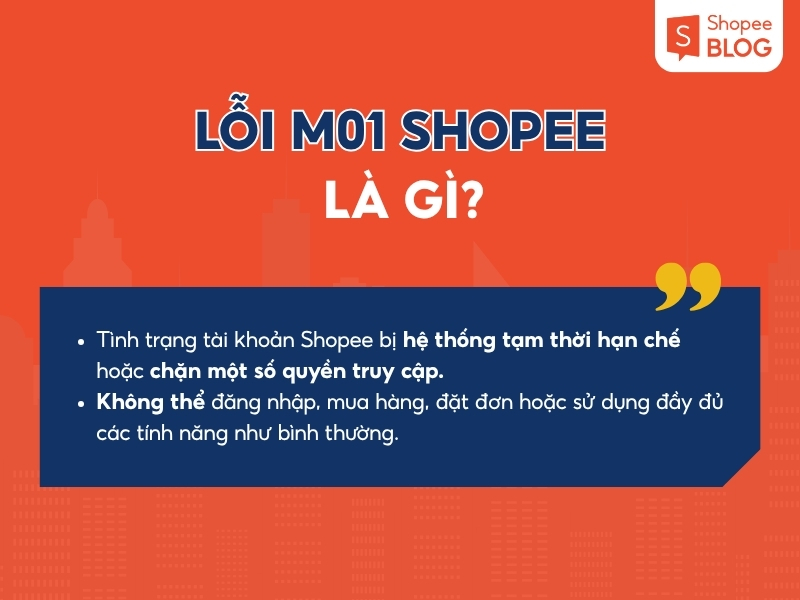 Lỗi M01 Shopee là gì