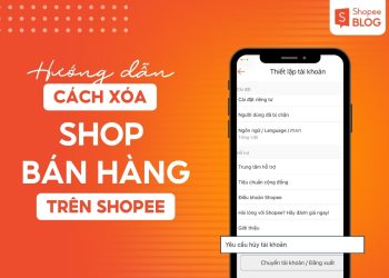 cách xóa shop trên shopee