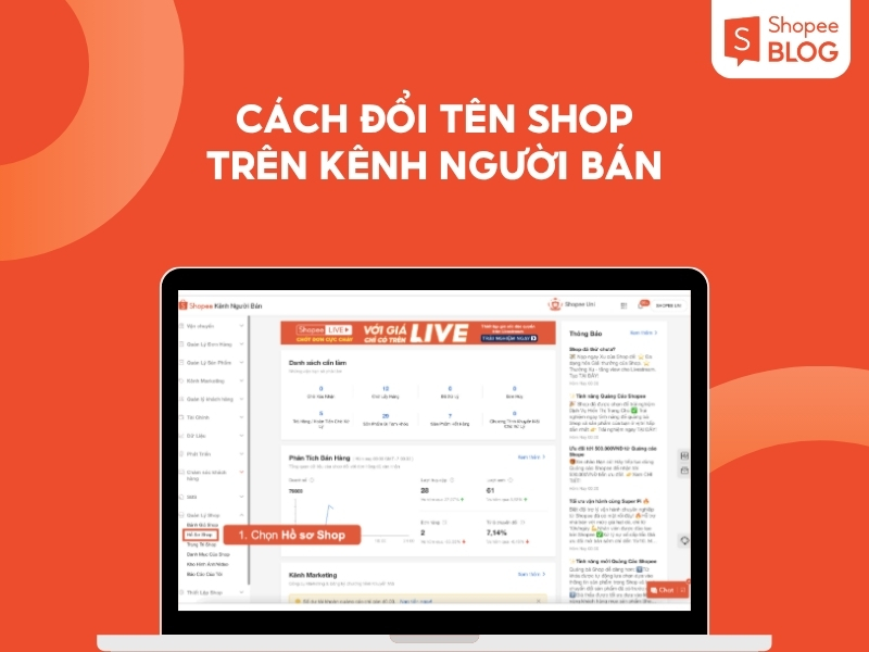 Cách thay đổi tên Shop trên kênh Người bán 